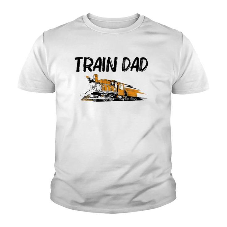 Train Gift For Dad Men Cool Locomotives Train Conductors Youth T-shirt
