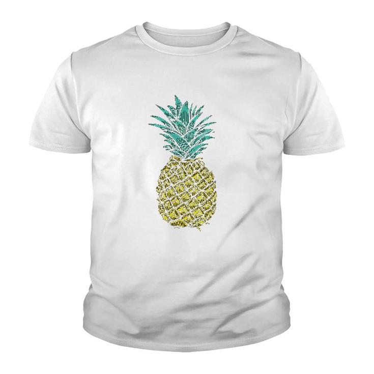 Trendy Tropical Pineapple Youth T-shirt