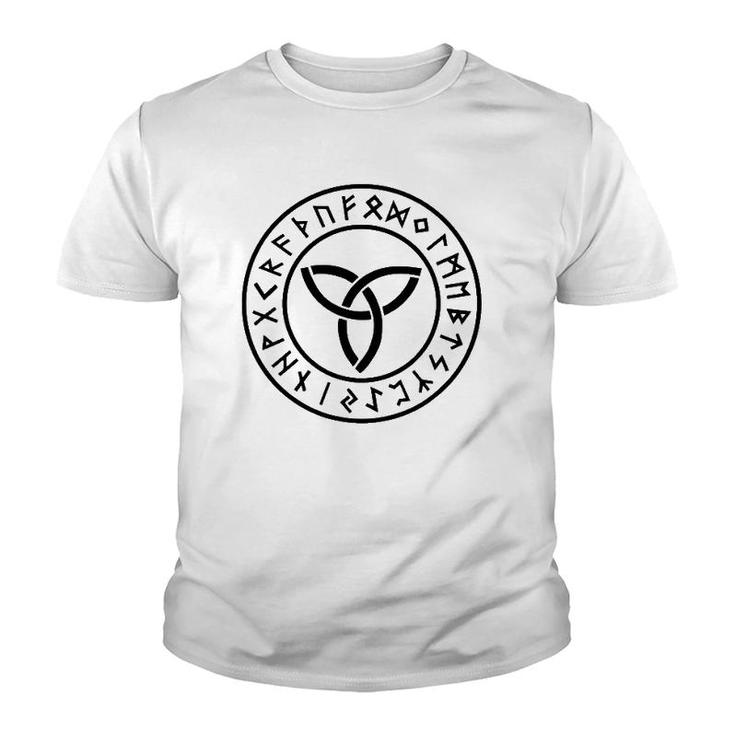 Triquetra Celtic Viking Symbol Wicca Norse Mythology Runes Youth T-shirt