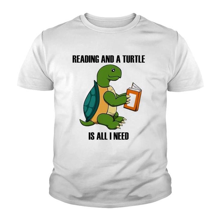 Turtles And Reading Funny Saying Book Youth T-shirt