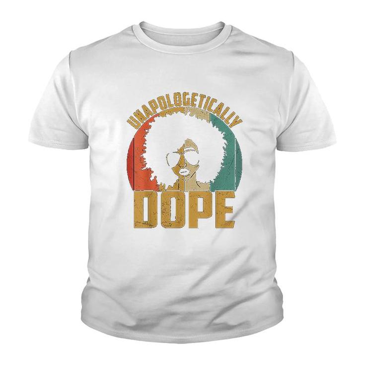 Unapologetically Black Pride Melanin African American Youth T-shirt
