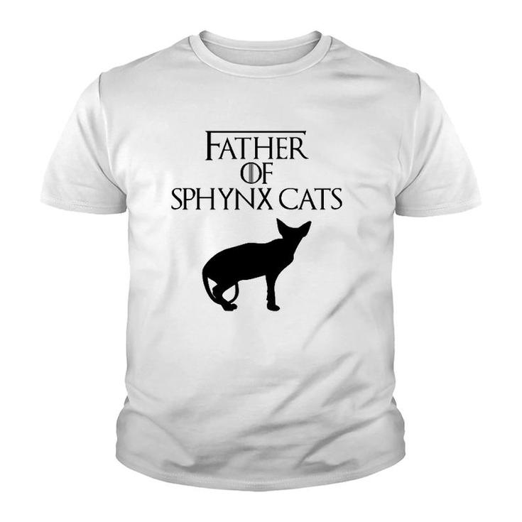 Unique Black Father Of Sphynx Cats Lover Gift E010510 Ver2 Youth T-shirt