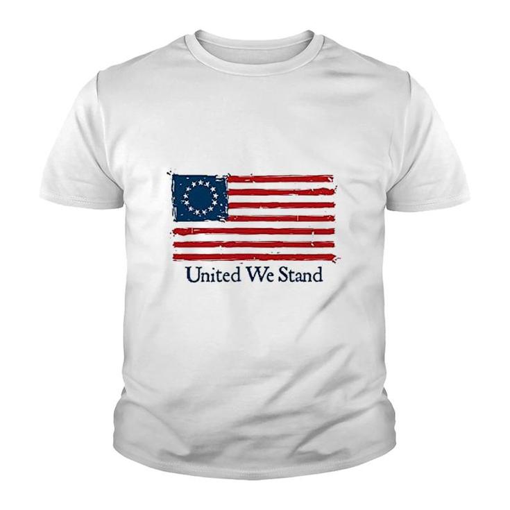 United We Stand Betsy Ross Flag Youth T-shirt