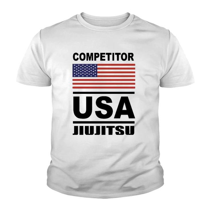 Usa Bjj Competitor Usa Jiu Jitsu Youth T-shirt