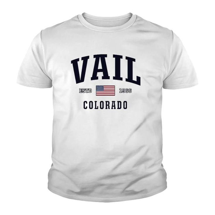 Usa Flag Stars & Stripes Vail Colorado  Youth T-shirt