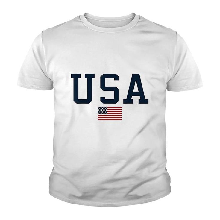 Usa  Patriotic American Flag 4th Of July Youth T-shirt