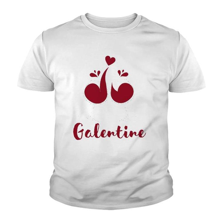 Valentines Galentines Day Gift For Her Youth T-shirt