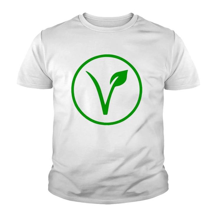 Vegan Symbol Go Vegan Vegetarian Veganism Animal Rights Youth T-shirt