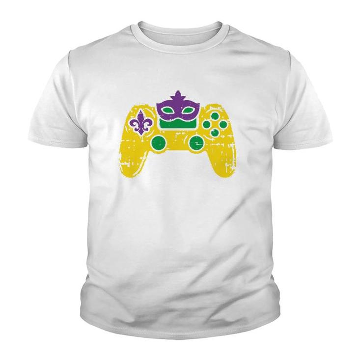 Video Game Controller Gamer E Sports Mardi Gras Carnival  Youth T-shirt