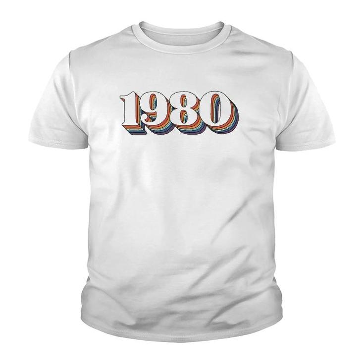 Vintage 1980 Birthday S For Women Retro Gift For Wife Youth T-shirt