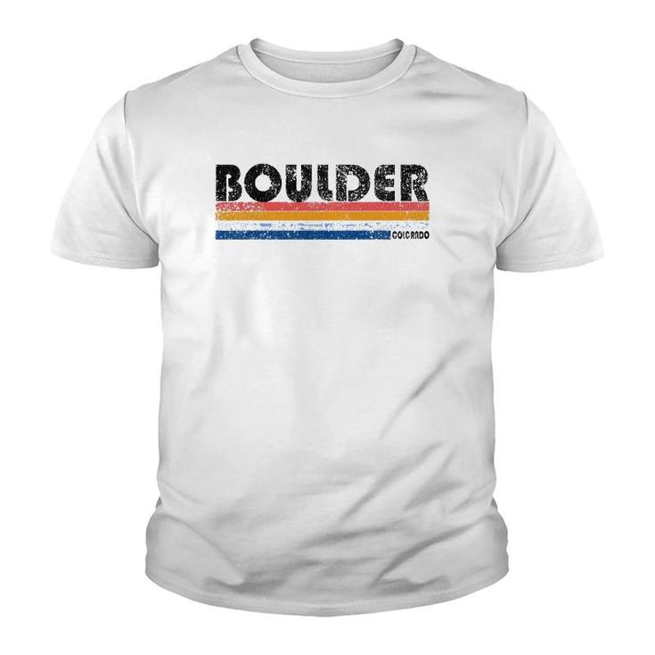 Vintage 1980S Style Boulder Colorado Youth T-shirt