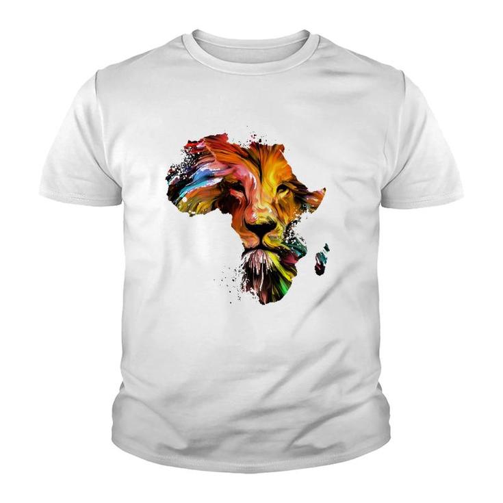 Vintage African Lion Lion Face Zoo Animal Africa Lion Youth T-shirt