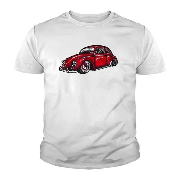 Vintage Beach Retro Tuning Bug Car Enthusiast Youth T-shirt