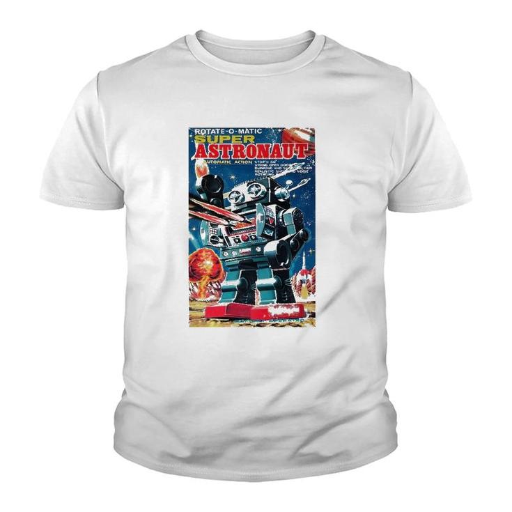 Vintage Graphic Super Astronaut Robot Retro Old Japanese Toy  Youth T-shirt