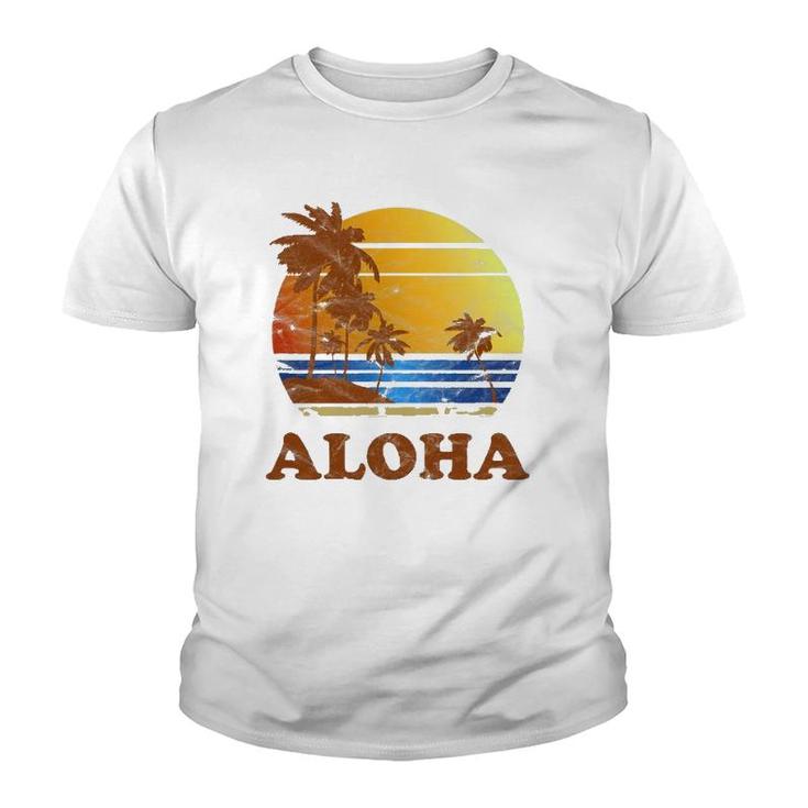 Vintage Hawaiian Islands Aloha Family Vacation Youth T-shirt