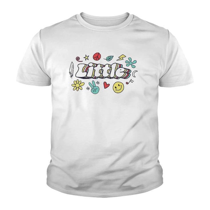 Vintage Little Love Peace Sorority Matching Little Sister Youth T-shirt