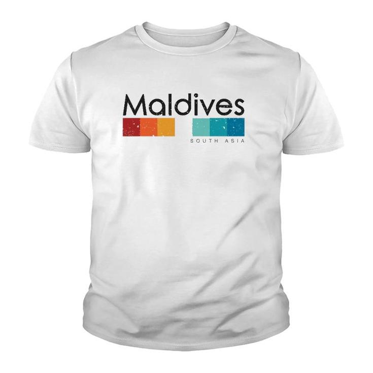 Vintage Maldives South Asia Retro Design Youth T-shirt