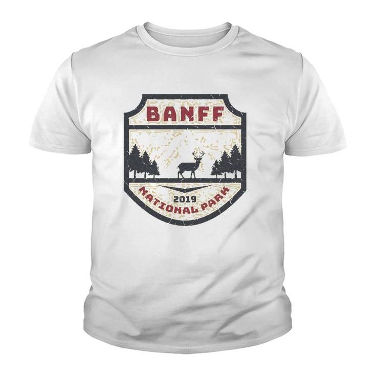 Vintage Retro Canadian Banff National Parks Souvenir Design  Youth T-shirt