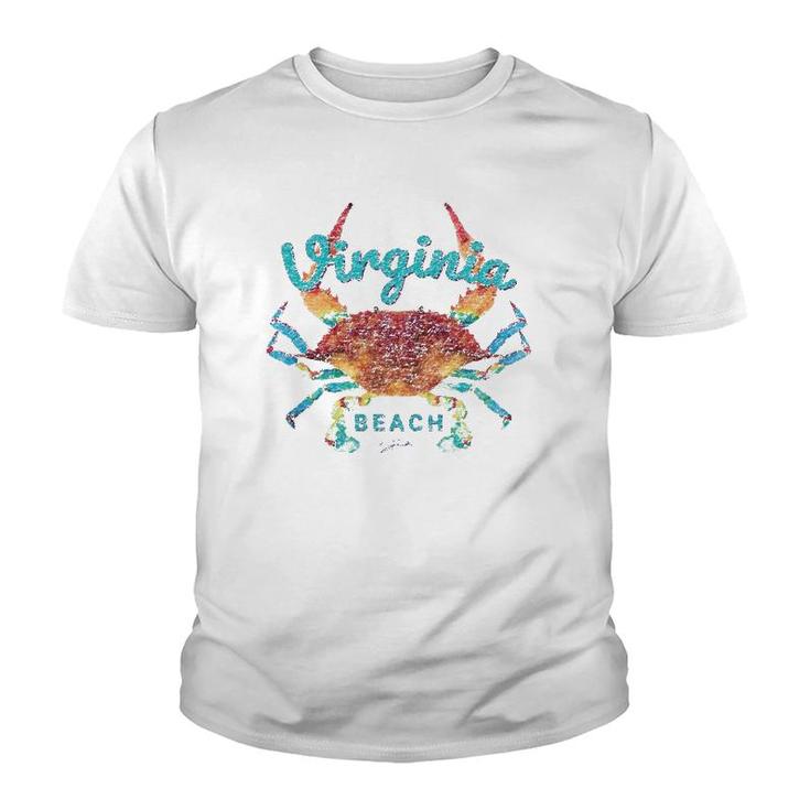 Virginia Beach Va Blue Crab Youth T-shirt