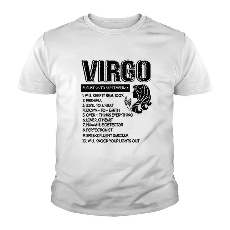 Virgo Pesonality Youth T-shirt