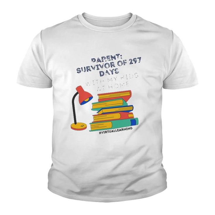 Virtual Teaching Parents Edition I Survived Learning Youth T-shirt