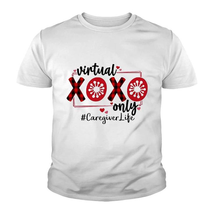 Virtual Xoxo Only Caregiver Youth T-shirt