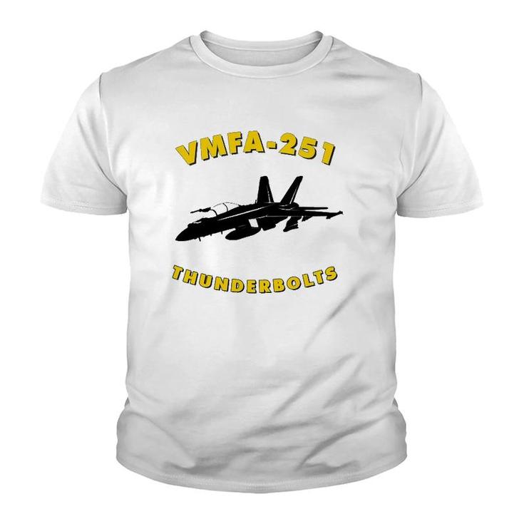 Vmfa-251 Fighter Attack Squadron Fa-18 Hornet Jet Youth T-shirt
