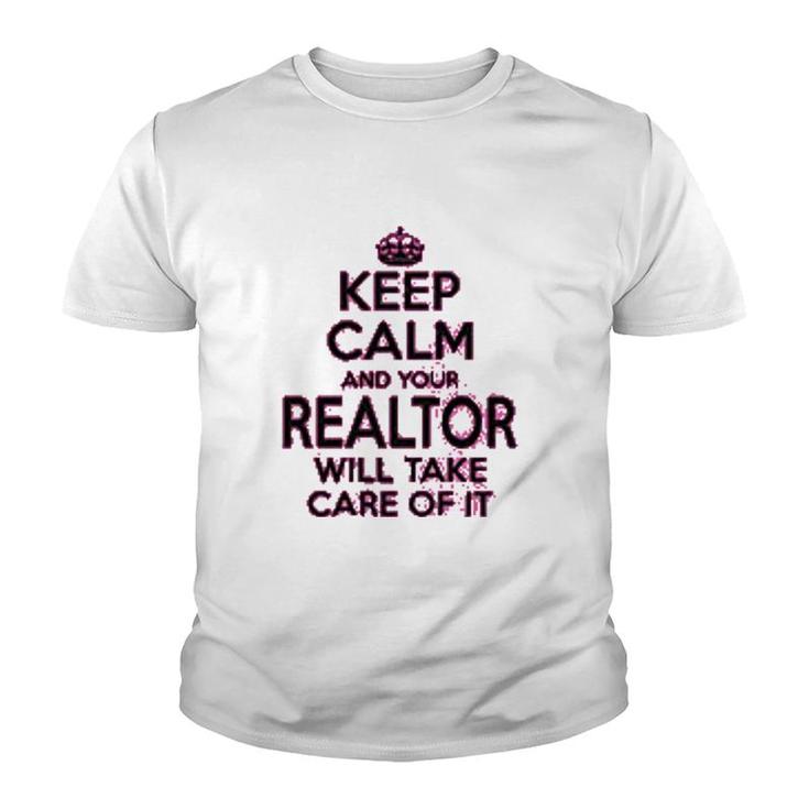Wear Realtor Gifts Keep Calm Realtor Youth T-shirt