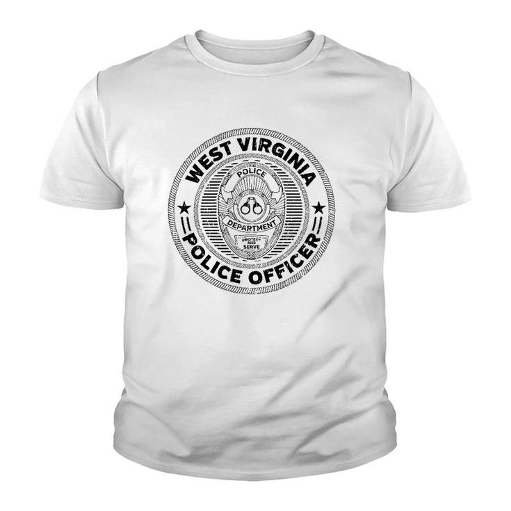 West Virginia Police Officer Badge Youth T-shirt