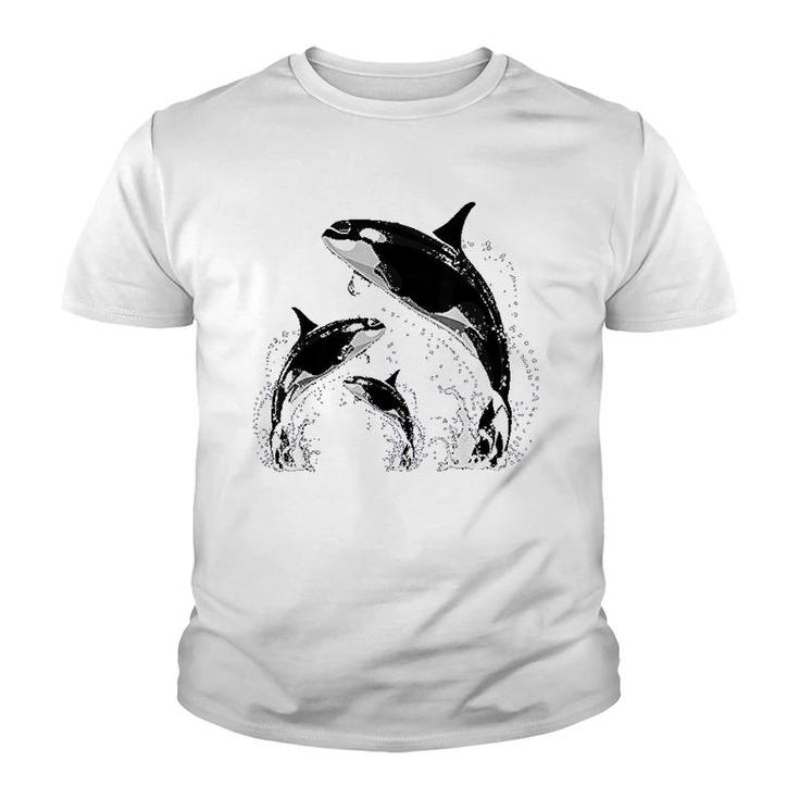 Whale Jumping Killer Whales Killer Youth T-shirt