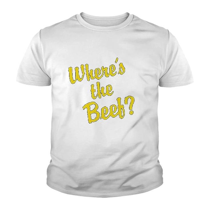 Wheres The Beef 80s Retro Youth T-shirt