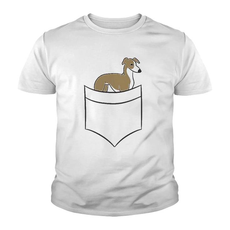 Whippet In The Pocket Cute Pocket Whippet Youth T-shirt