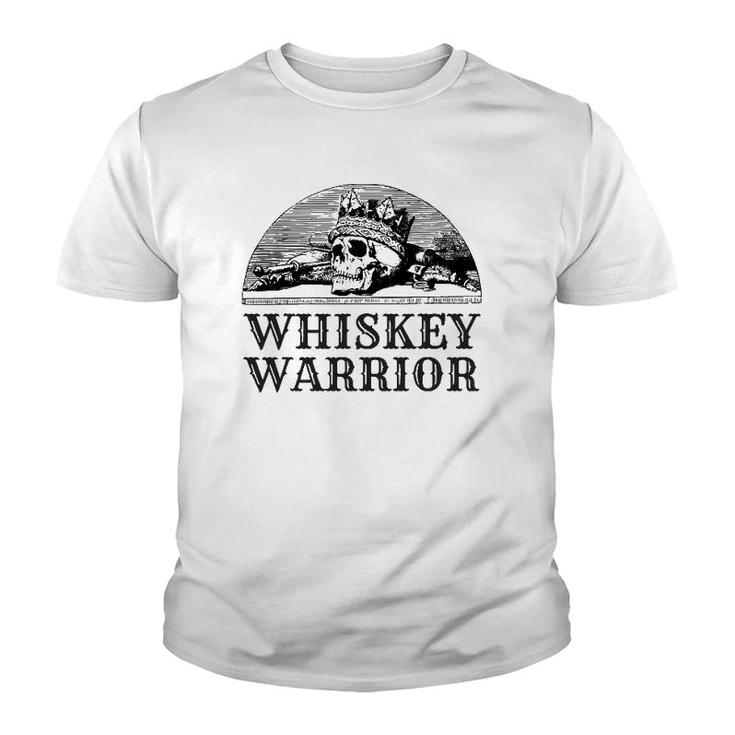 Whiskey Warrior With Vintage Skull Design Youth T-shirt