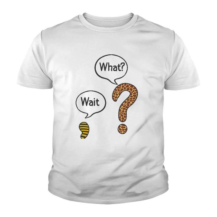 Wild Grammar Punctuation Mark Leopard Question Teacher Funny Youth T-shirt