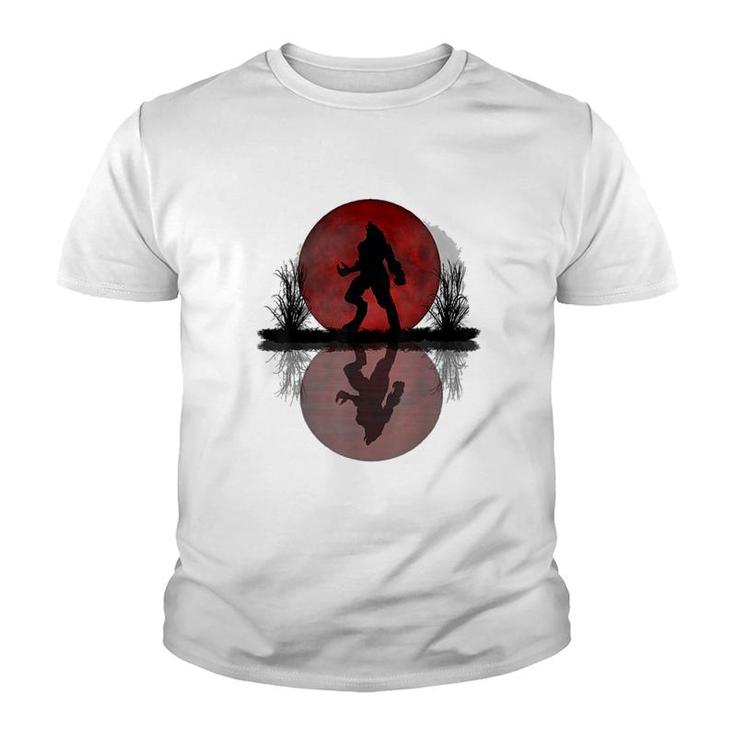 Wolf And Red Moon Youth T-shirt