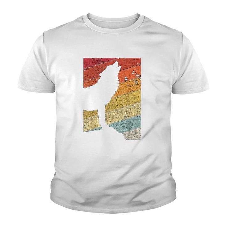 Wolf Retro Style Youth T-shirt