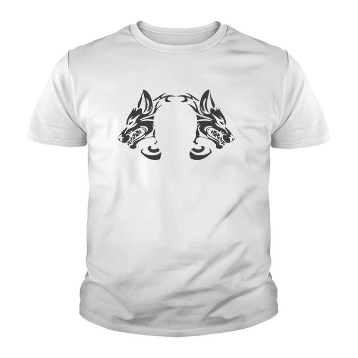 Wolf Skull Halloween Horror Gift Youth T-shirt