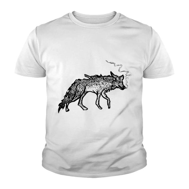 Wolf Smoking Youth T-shirt