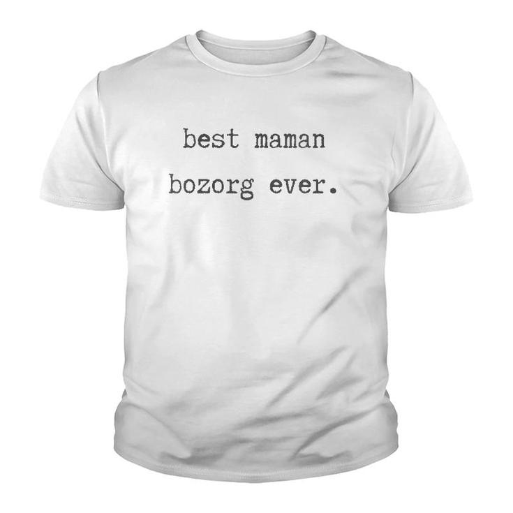 Womens Best Maman Bozorg Ever Persian Grandmother  V-Neck Youth T-shirt