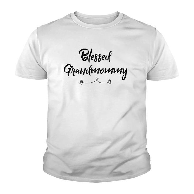 Womens Blessed Grandmommy Grandma Gift Youth T-shirt