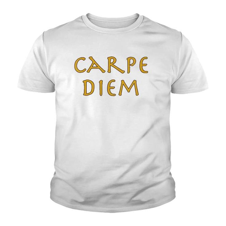 Womens Carpe Diem Happiness Inspiration For Busy People Youth T-shirt