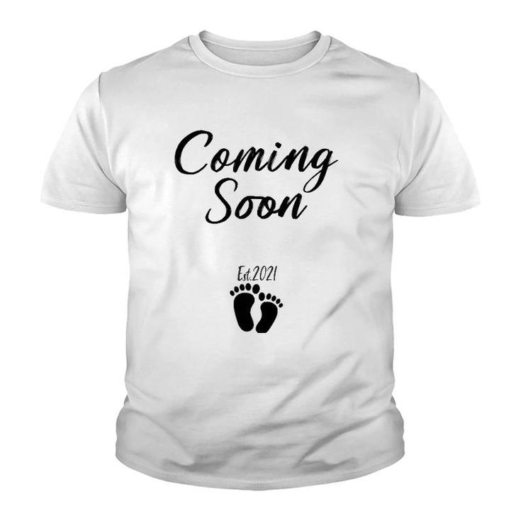 Womens Coming Soon 2021 Funny Pregnancy Mother's Day Youth T-shirt