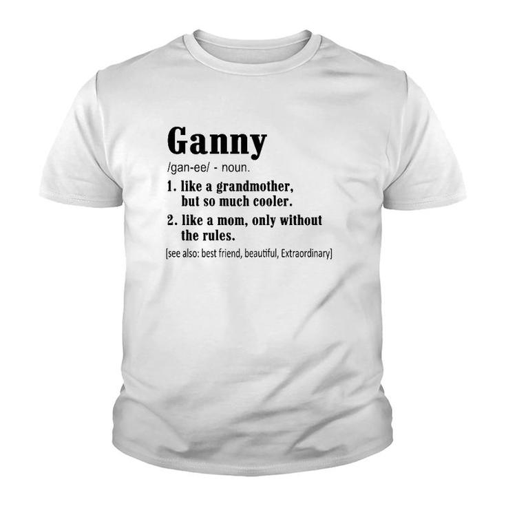 Womens Ganny Definition Birthday Gift For Grandma Youth T-shirt