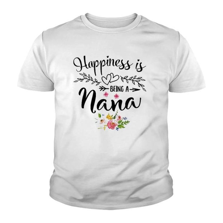 Womens Happiness Is Being A Nana Mother's Day Gift Youth T-shirt