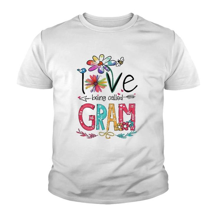 Womens I Love Being Called Gram Sunflower Gifts Youth T-shirt