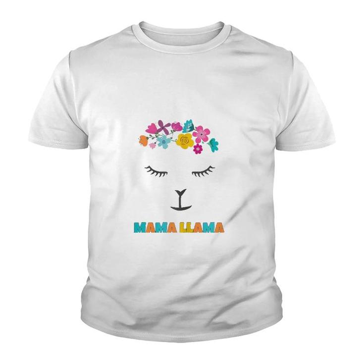 Womens Mama Llama  Alpaca Lovers Mothers Gift Idea Youth T-shirt