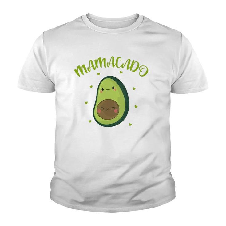 Womens Mamacado Avocado Pregnant Mom Pregnancy V-Neck Youth T-shirt