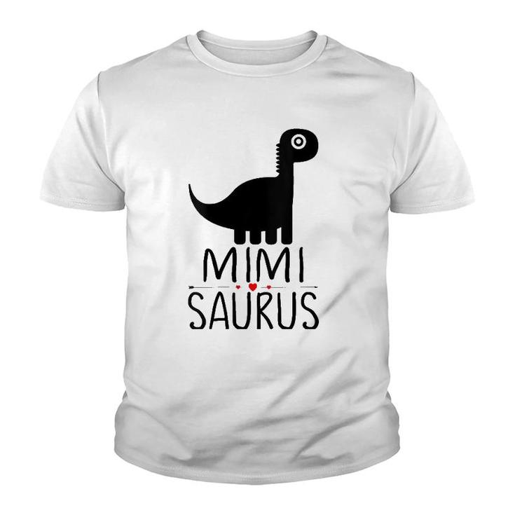 Womens Mimi Saurus Dinosaur Family Matching Dino Pajama For Women V-Neck Youth T-shirt