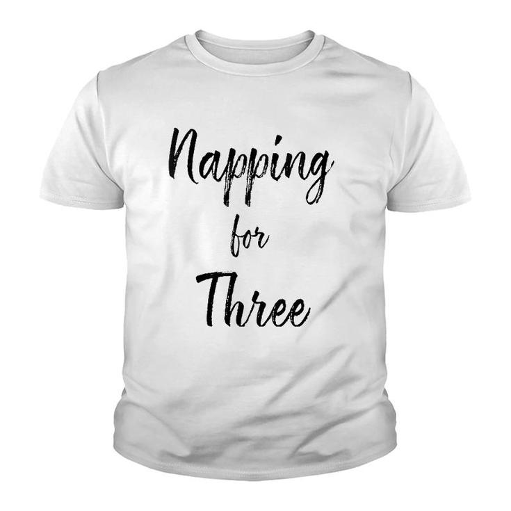 Womens Napping For Three , Funny Twin Pregnancy, Gifts For Mom V-Neck Youth T-shirt