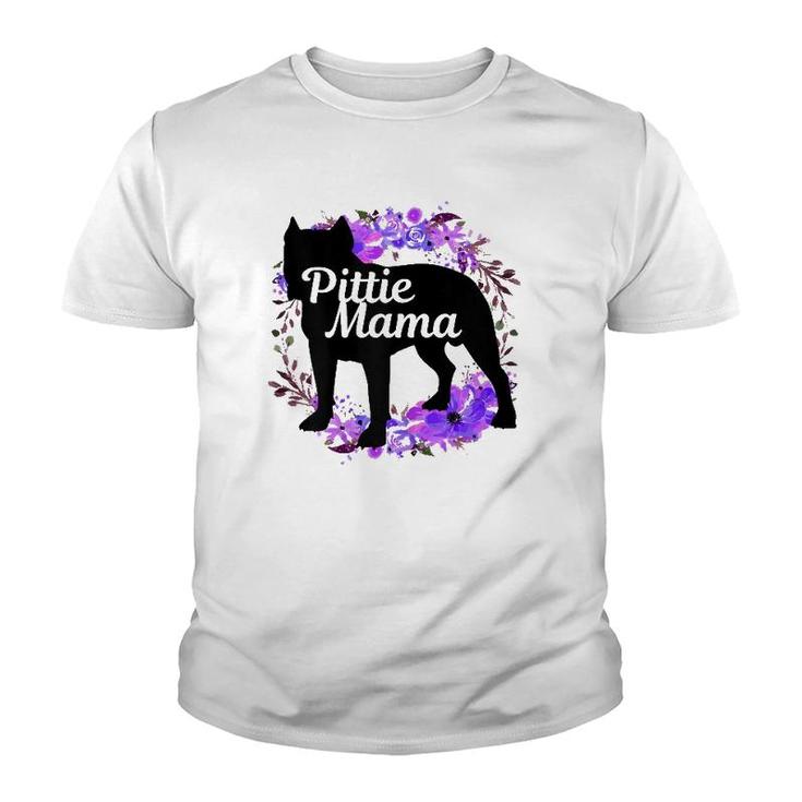 Womens Pitbull Mom Pittie Mama Dog Lover Funny Mother's Day Gift Youth T-shirt